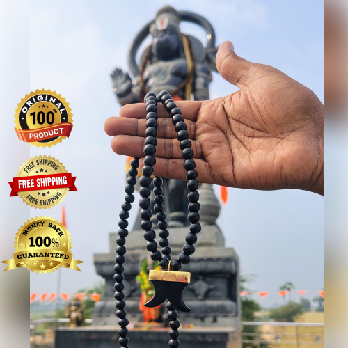 Puligoru Karungali Mala 8MM original ebony wood beads with government lab certification for men and women spiritual use